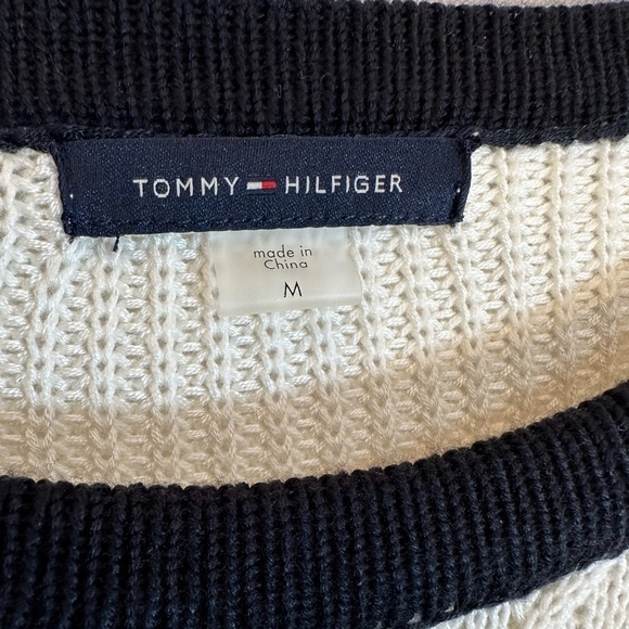 Tommy Hilfiger Womens Size M Long Sleeve Textured Knit Sweater Dress Cream - Picture 5 of 15